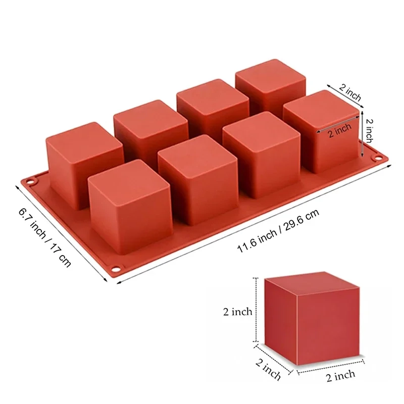 Square Silicone Mousse Cake Mold - Image 3