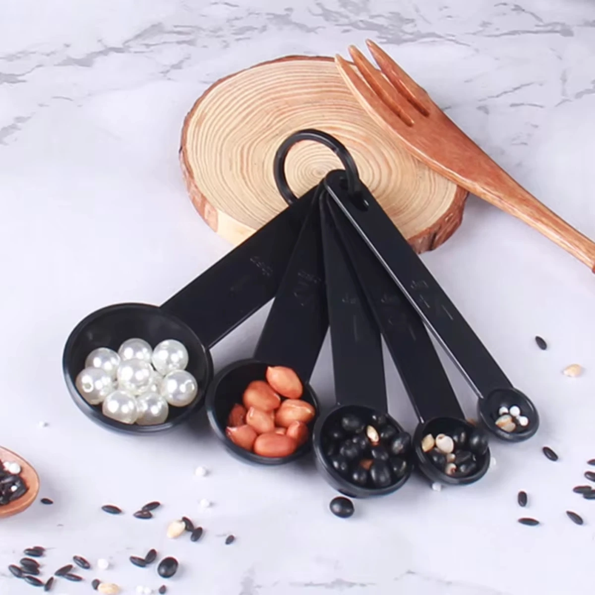 Black Measuring Cups and Spoons Set - Image 6