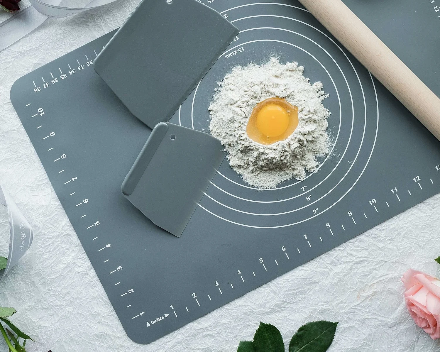 2-Piece Plastic Dough Scraper Set