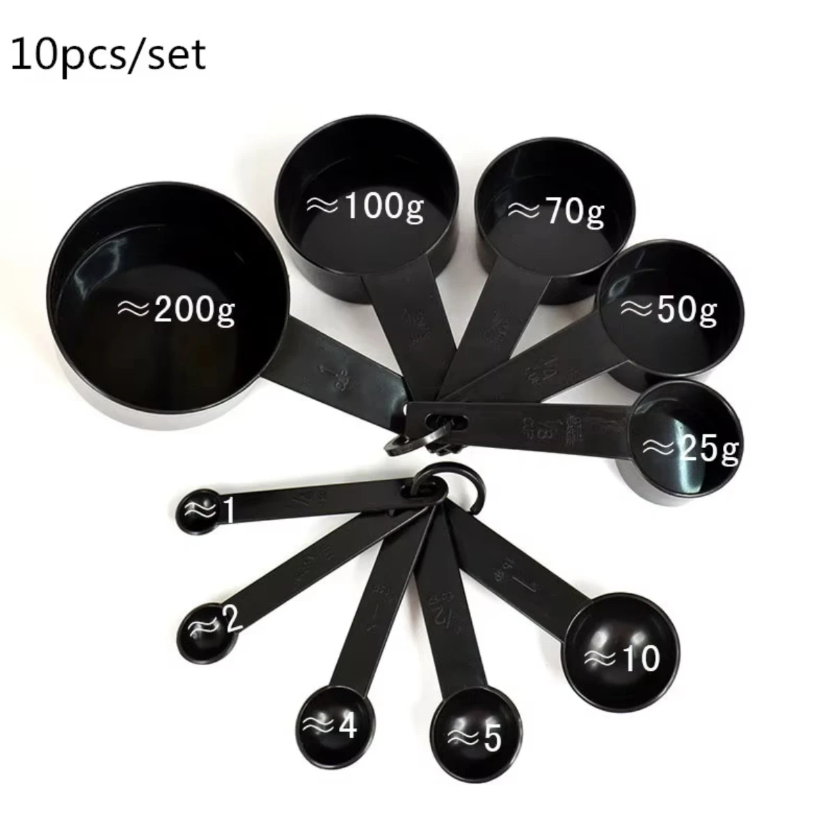 Black Measuring Cups and Spoons Set - Image 9