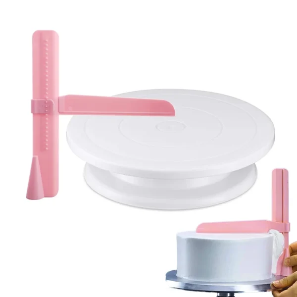 11-Inch Cake Turntable with Icing Scraper