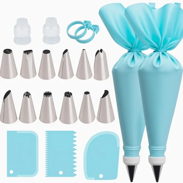 Reusable Piping Bag and Tip Set