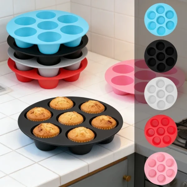 7-Cavity Silicone Muffin Pan