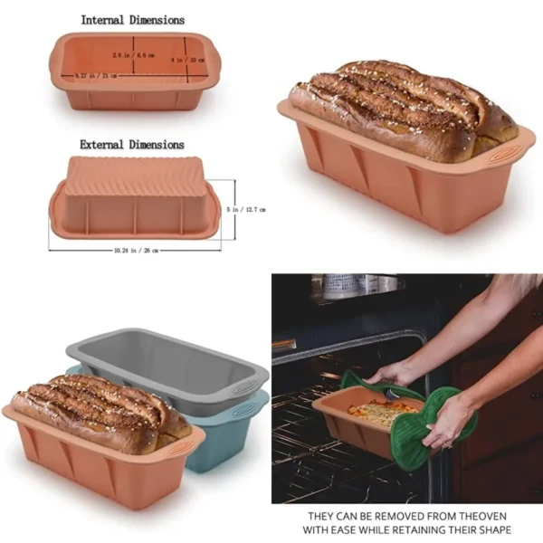 3-Pack Silicone Loaf Pans