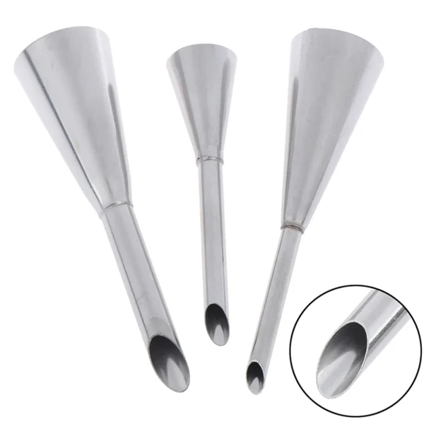 3-Piece Stainless Steel Piping Nozzle Set