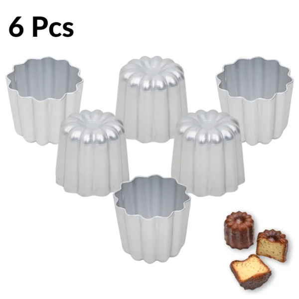 6-Piece Canele Baking Molds