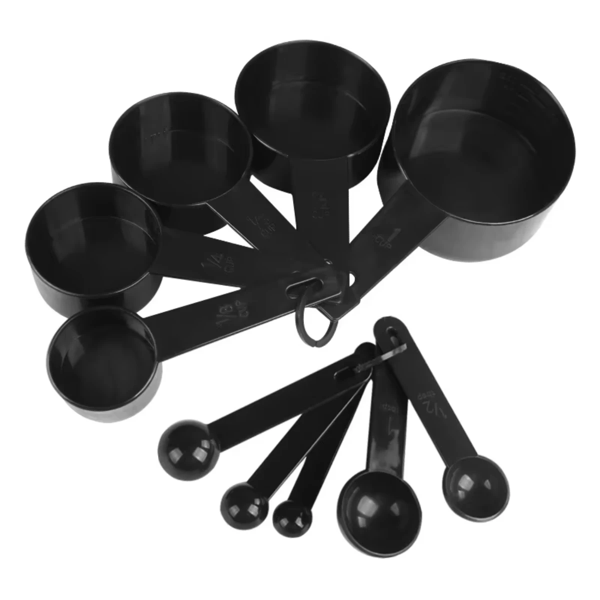 Black Measuring Cups and Spoons Set - Image 2