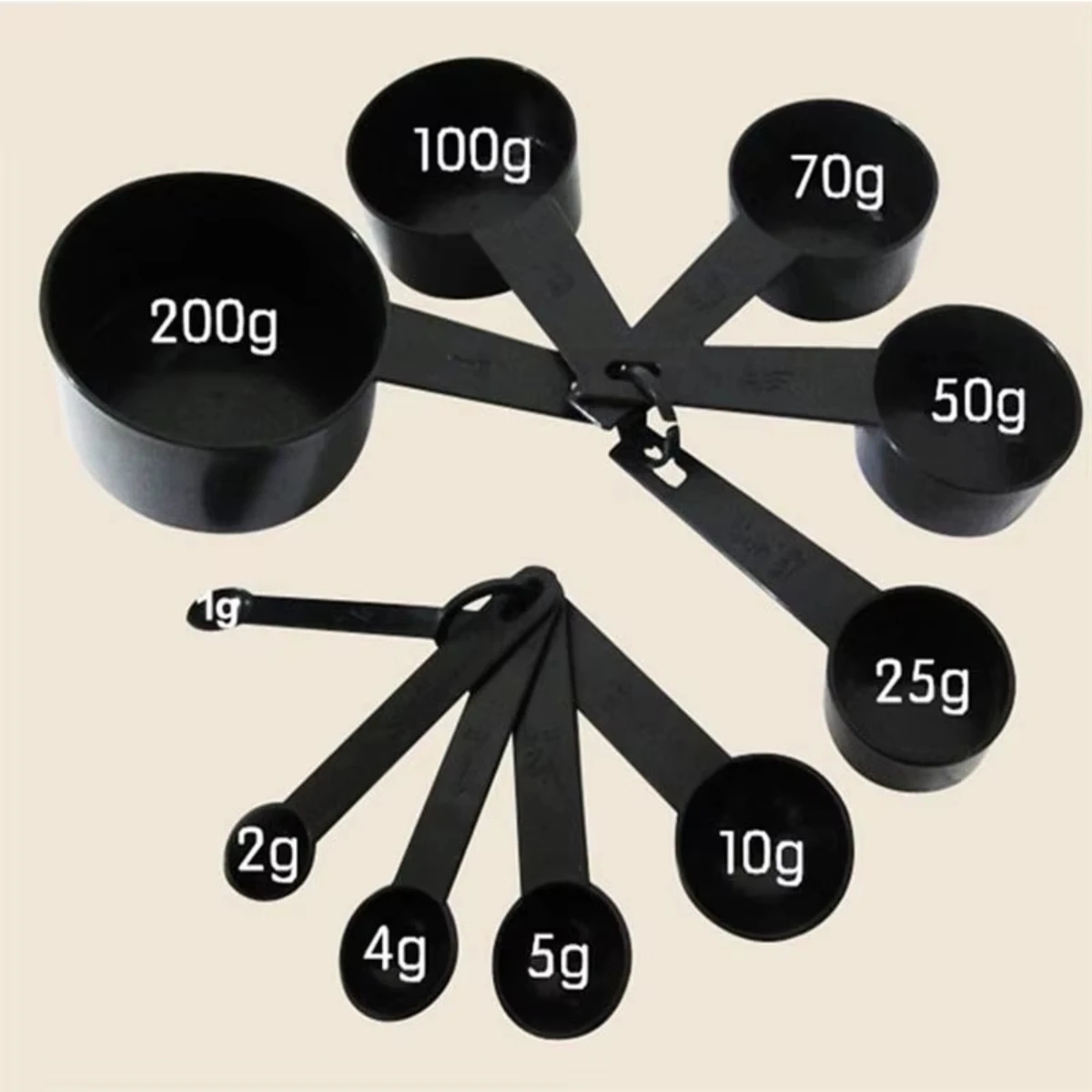 Black Measuring Cups and Spoons Set - Image 3